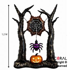 GLOBO METALIZADO HALLOWEEN TELARA�A 120 CM (U2604-14)